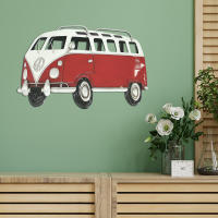 CAPRILO REGALOS & DECORACIÓN Adorno Pared Decorativo de Metal "Autobús Rojo". Cuadros y Apliques. Retro. Decoración Hogar. Regalos Originales. 77 x 7,50 x 50 cm - details 1