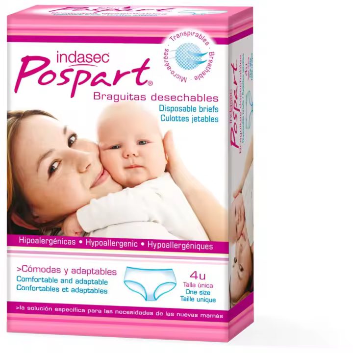 Indasec Braguitas Pospart Desechables 4 uds - 1