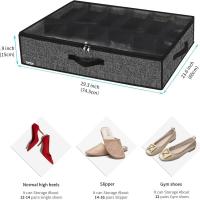 Organizador De Zapatos Para Debajo De La Cama Adaptador Para Contenedores De Zapatos Con Cubierta Transparente Armario Organizador - details 3