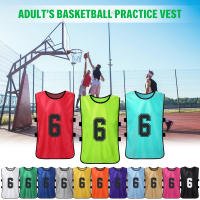 Chalecos De Fútbol Para Adultos 6/12 PCS Rápido Secado Uniformes De Equipo Entrenamiento De Fútbol Con Números Vests De Práctica - details 6
