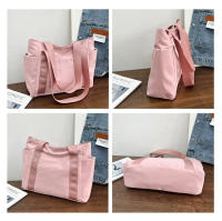 Bolso de mano de nailon de gran capacidad para mujer, bolsa de hombro de Color sólido para viaje, ocio Simple, para salir de mamá, novedad de 2024 - details 2