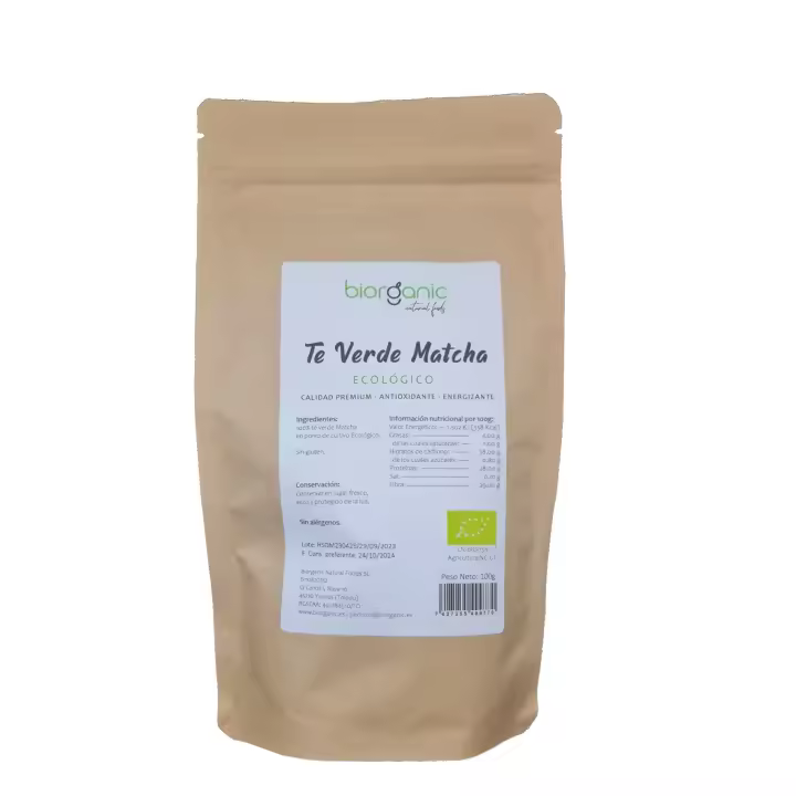 Té verde Matcha BIO premium, 100g - Grado Premium. Té verde matcha en polvo.  Biorganic, marca española. - 1
