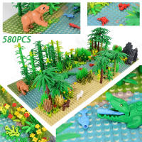 Bloques De Construcción Clásicos Base Placa De Granos 580pcs Pack Para Crear Un Escenario De Selva Tropical Para Niños - details 0