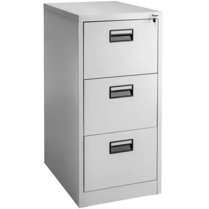 TECTAKE - Archivador con 3 cajones 62,4 x 46 x 102,8 cm  3 cajones muy amplios  Cajones para carpetas en formato DIN A4  Dispositivo de inserción para cajones  Incluye 2 llaves  Cajones con rieles - 1