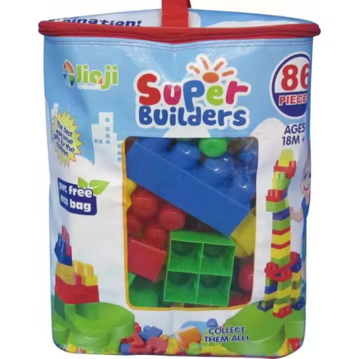 Panritos MOCHILA ROJA BLOQUES CONSTRUCCION 86 PIEZAS - 1