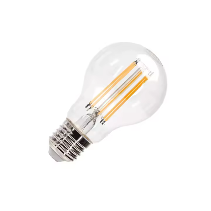 Aigostar Bombilla 12W con filamento claro LED E27 A60. Crea espacios cálidos y acogedores, ahorrando energía y aportando estilo y luminosidad. - 1