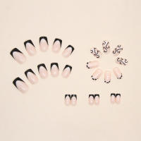 Uñas Postizas Francés Corazón Minimalista 24 PCs Con Gel Jelly Y Archi De Uña Incluido Kit De Uñas Postizas De Plástico - details 2