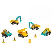 Gerimport Set 9 piezas vehículos de construcción tractores y grúas - details 0