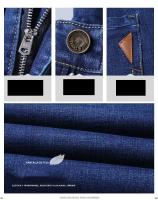 Pantalones De Mezclilla Negra Azul Para Hombre 2025 Primavera Moda Clásica Slim Straight Business Ropa Masculina Denim Pantalones De Mediana Elasticidad Tatting mid Waist Full Length Para Todas Las Estaciones - details 2