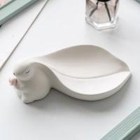 Soporte De Jabón En Forma De Conejo Con Orejas Grandes Decoración Para Baño Sin Agua Resina Material Decoración Para El Estante Del Grifo - details 3