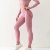 Leggings Deportivos Sin Costuras Para Mujer Cintura Alta Elástica Sólida Yoga Gimnasio Entrenamiento Pantalones De Correr Accesorios De Gimnasio - details 1