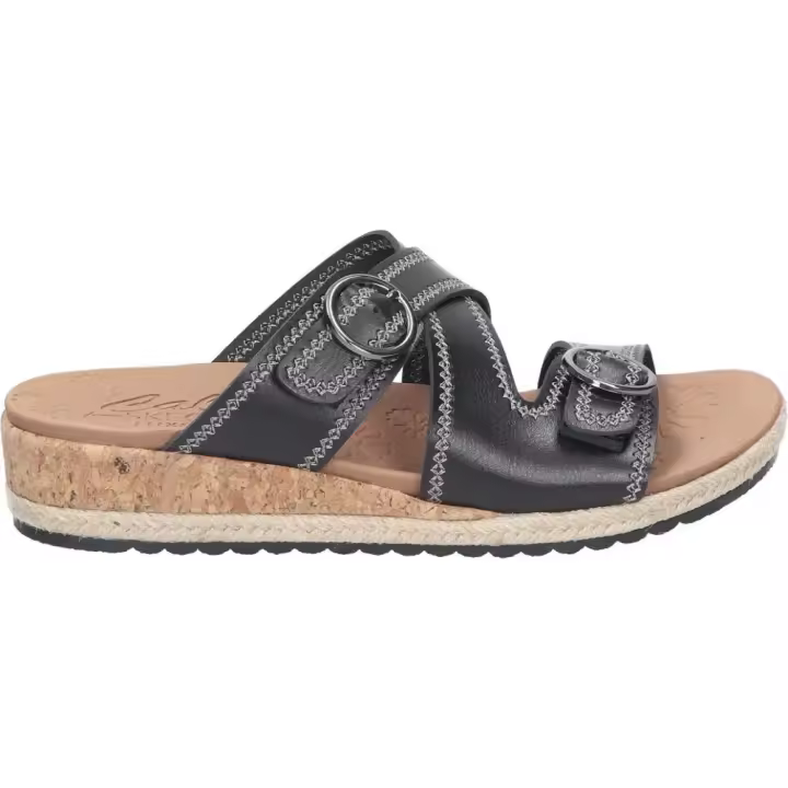 SANDALIA CON CUÑA SKECHERS 119504-BLK PARA MUJER EN COLOR NEGRO - 1