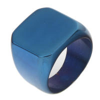 Anillo De Sello Grande En Forma Cuadrada Personalizable En Plata/Oro/Negro/Azul Para Hombres Anillo De Titánico Acero Joyería Clásica Para Fiesta - details 13