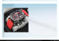 Reloj De Pulsera De Cuarzo BORUSE Para Hombre Cronógrafo Negocio Impermeable De Silicona Estilo Casual Y Moda - details 6