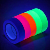 6 Rolls De Cinta Luminosa Seguridad Advertencia UV Reactiva Cinta Fluorescente Para Luz De Banda Neón Gaffer Decoración Para El Hogar - details 1