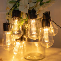 Luces De Cadena Solar LED Para Exterior Decoración De Navidad IP65 Impermeables S14 Guirnalda De Fiestas Para Jardín - details 1