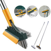 Cepillo Mágico 3 En 1 Limpieza Doméstica Cepillo De Piso Escobilla Con Mango Largo Acero Inoxidable Microfibra Para Baño Y Hogar - details 0
