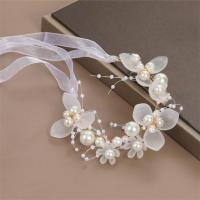 Diadema De Boda Bohemia Para Niñas Adorno De Cabello Con Perlas Y Flores Guirnalda De Novia Aro De Cabeza Joyería De Pelo Regalos Para Niños Estilo Moda Primavera Verano - details 25