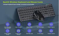 Compatibilidad: PC Y Computadora De Escritorio JOMAA Teclado Inalámbrico Y Ratón De Tamaño Completo Ultra Delgado Recargable 2.4G USB Iluminado Con Funciones Multimedia Resolución Óptica 1600 DPI Ergonómico - details 2