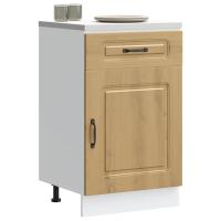 vidaXL Mueble bajo de cocina Kalmar madera ingeniería en color Roble Sonoma/Roble ahumado/Blanco y más | almacenamiento funcional diseño moderno para baño dormitorio sala - details 5