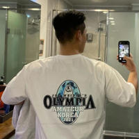 Camiseta Hombre Moda Corta Hip-Hop Suelta Fitness Algodón Casual Bodybuilding Tops Verano O-Neck Sin Capucha Pull on - details 1