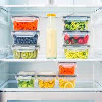 Juego De Contenedores De Alimentos Para Cocina 10 Piezas 840ML Seguros Para Microondas Y Lavavajillas BPA FREE Con 10 Pegatinas Y Marcador - details 4