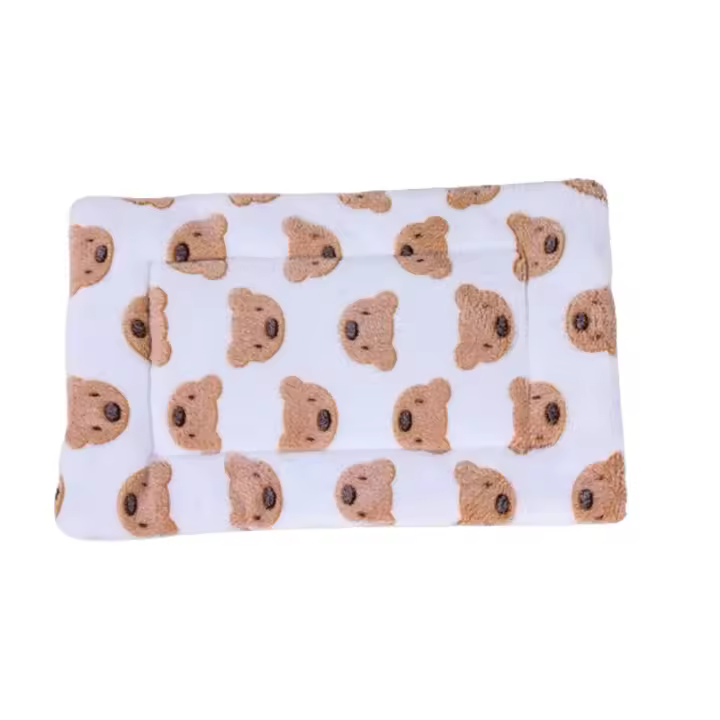 Manta Para Mascotas Pequeñas Y Medianas Con Estampado Calentamiento Y Sueño Material De Terciopelo Coral Adecuada Para Perros Gatos Y Otros Animales Domésticos - 1