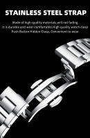 Reloj De Pulsera De Lujo PENGAGAR 2024 Para Hombre Resistente Al Agua Cuadrado Acero Inoxidable Luminoso Fecha Cuarzo Moda Casual - details 8