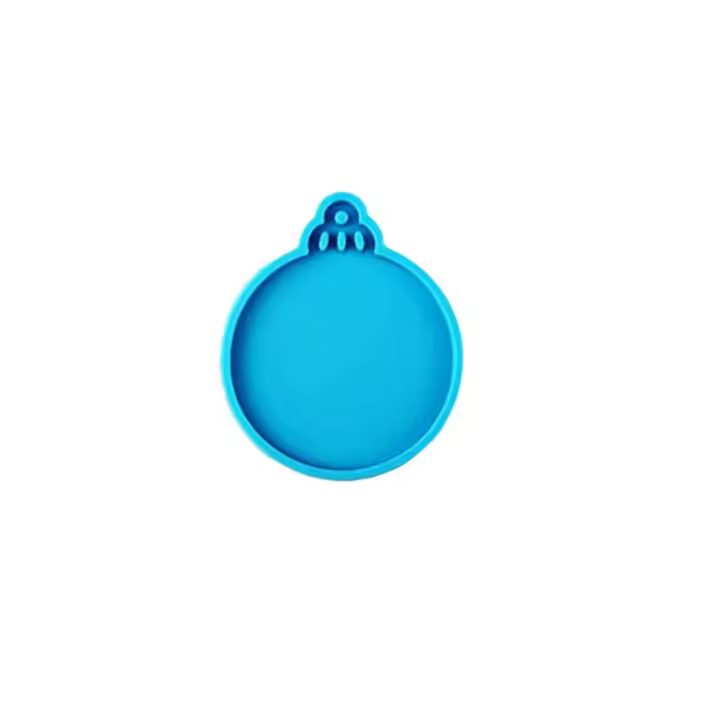 Molde De Llavero Redondo Para Epoxy Resina DIY Herramientas Para La Creación De Adornos De Navidad Decoraciones De Árbol De Navidad - 1