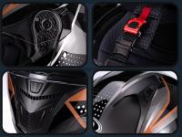 Ayuda de motorcycle flip-up AYUDA DE Cara complete with Anticolisión de Doble visor ajustado para helbres y Mujeres adultos helmet de motorbike todoterr - details 1