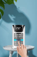 Ventilador de aire acondicionado portátil, mini enfriador de aire personal portátil, ventilador de refrigeración de aire de escritorio de 6 velocidades, luz LED de 7 colores con función de sincronización, adecuado para uso personal, doméstico y de oficina - details 4
