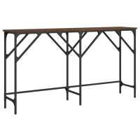 Mesa Consola Vidaxl Madera Ingeniería 140x29x75 Cm Negro - details 2