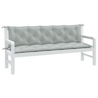 vidaXL Cojines para banco jardín 2 uds tela beige melange 180x50x7 cm en color beige mezcla/gris oscuro mezcla/gris claro mezcla y más | acolchados duraderos para sofás de jardín terraza exterior - details 2