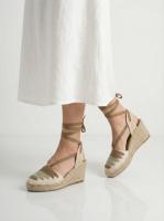 Calzados soraia, Sandalias Alpargatas de Cuña para Mujer con Tiras Cruzadas y Cordones para Atar al Tobillo, Calzado de Verano Bohemio - details 11