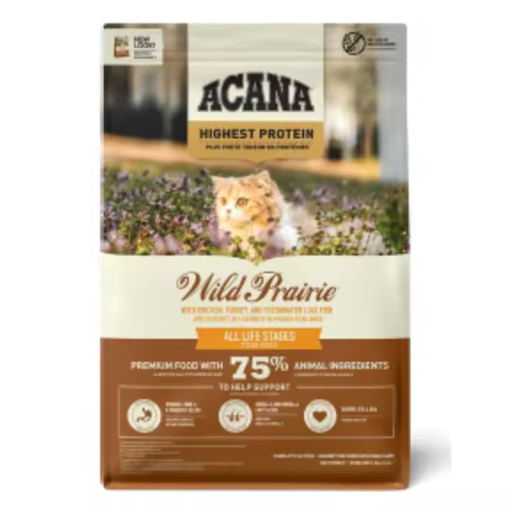 Comida para Gatos ACANA Wild Prairie Saco 4,5 Kg | 100% Natural y Sin Cereales- ANIMALUJOS - 1