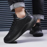 Zapatos Casuales Para Hombre En Cuero Transpirables Zapatillas De Correr Y Caminar Ligeros Antideslizantes Vulcanizados Para Exterior - details 16