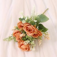 1/3Pcs Arreglo De Flores Artificiales Rosa Para Decoración De Hogar Y Jardín Decoración De Boda Y Fiestas Fake Flowers Garden Wedding Party Decoration - details 11