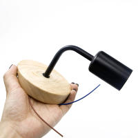 Vintage Lámpara de pared de Madera con Luz táctil de encendido y apagado Montada en La Parada - details 4