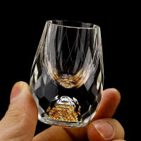 Vaso De Vodka De Cristal De Lujo Con Doble Fondo Y Película De Oro Para Sake Shochu Liqueur Bar Taza De Té Regalos De Alta Gama - details 2