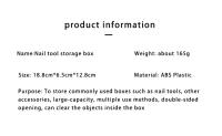Caja De Almacenamiento Para Uñas Con 2 Pisos Espacio Grande Herramientas De Decoración De Uñas Cuchillo Pincel Archivo Plástico ABS Capacidad Grande Contenedor De Manicura - details 3