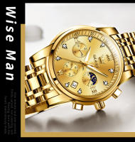 Reloj De Pulsera Multifuncional Para Hombre OLEVS Con Fase De La Luna Acero Inoxidable Resistente Al Agua Lujo Marca Reloj De Pulsera Masculino - details 13