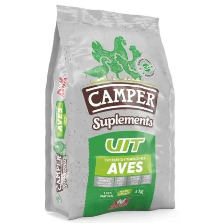 CamperVit 3kg es un suplemento vitamínico-mineral para los periodos de mayor necesidad en aves que refuerza el sistema inmune - Nanta - 1