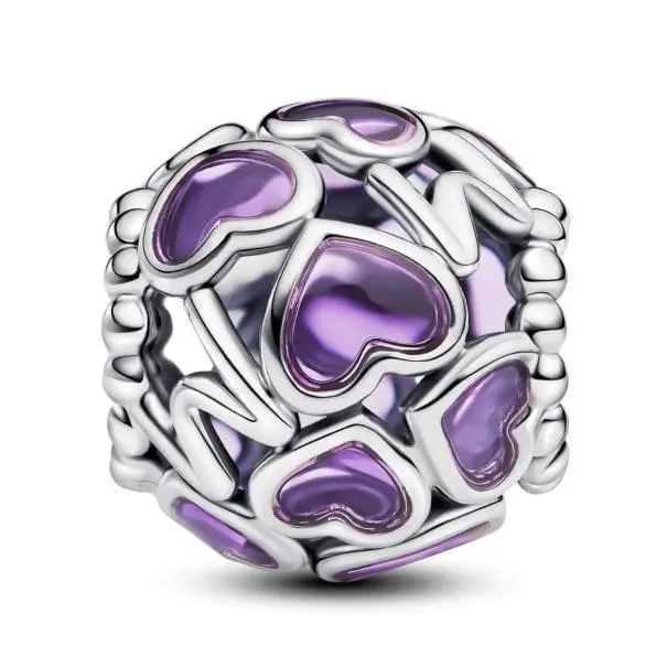 PANDORA Moments 793772 C01 Colgante de Corazón Abierto en Plata de Ley, compatible con Moments pulsera, 11,4x11,4x10,8mm, de Ley Plata, sin Gemas, viene con El original embalaje de Caja de Giunte. - 1