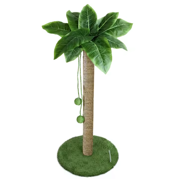Poste De Rasguñar Para Gatos 24" Con Ropea De Sisal Premium Dos Bolas Colgantes Interactivas Y Bola De Resorte Juguetes Para Gatos - 1