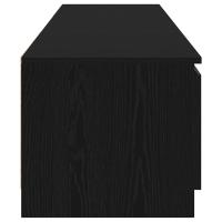 Mueble de TV vidaXL con luces LED, negro y roble, 140x40x35.5 cm, de madera - details 4