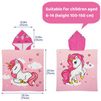 Toalla De Baño Infantil Con Capucha Y Bolsa De Almacenamiento Absorbente Rápido Tela Suave Y Confortable Para Niños Toalla De Playa - details 1