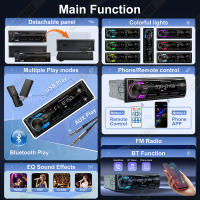 Reproductor De Música Para Coche Con Pantalla LED Y Controles Remotos USB FM Radio Tuner 1din AUX Input Bluetooth Y Pantalla LED - details 4