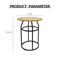 Mesa Redonda Camilla | Pino | Tablero de partículas | Mesa de comedor para salón, cocina o terraza | | Ideal para invierno y verano | Sin pintar | Mesa color madera | 45x55 centímetros - details 1