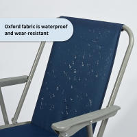 S7 STAR Silla Playa Plegable a Rayas, Portátil Silla Ligera Estructura de Acero Resistente, Silla de Moda para Piscina Camping Jardín, Sillón Resistente con Reposabrazos, Silla de Playa Alta Plegable y reclinable - details 6