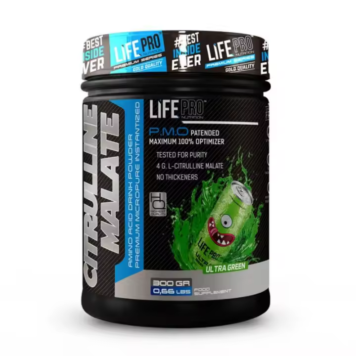LIFE PRO NUTRITION CITRULINA MALATO 300g - Incrementa Rendimiento Muscular - Aumenta Fuerza y Resistencia - Reduce la Fatiga - 1